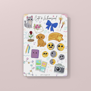 cute and whimsical sticker sheet