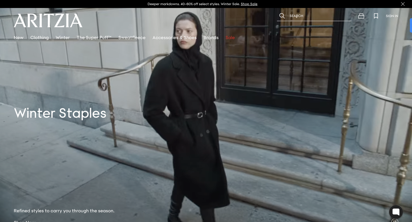 Aritzia top female shopping site