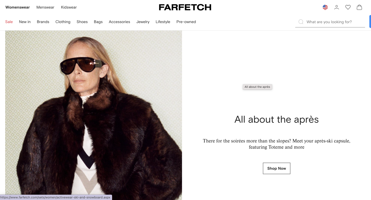 Farfetch top female shopping site
