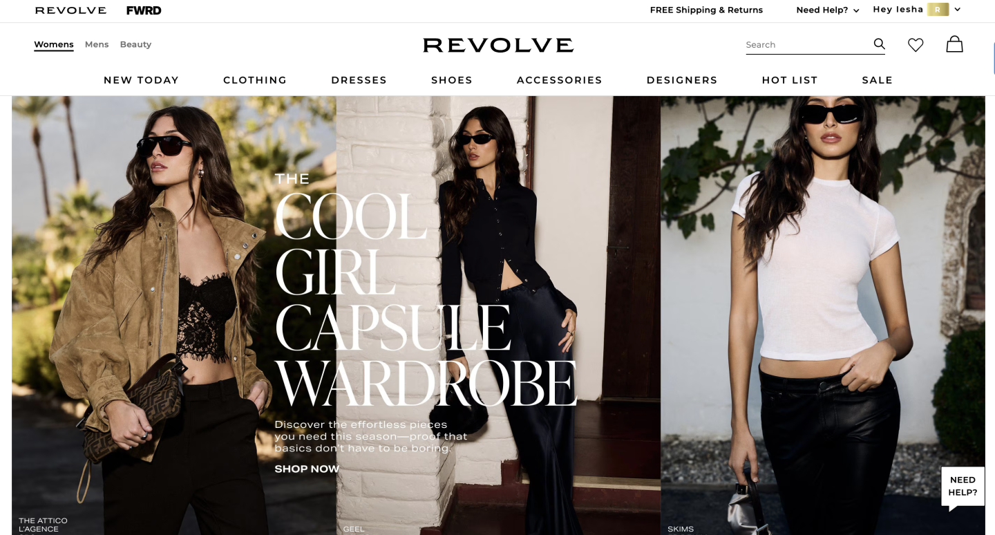 revolve top female shopping site