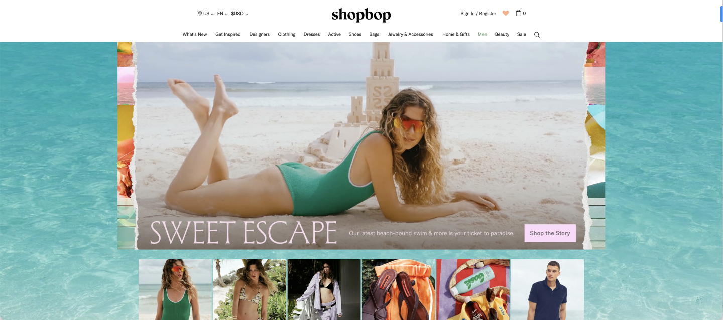 Shopbop top female fashion site